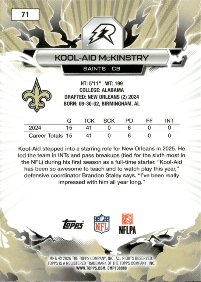 Kool-Aid McKinstry card back