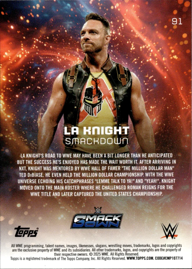 LA Knight card back