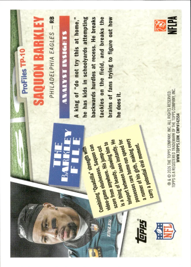 Saquon Barkley card back