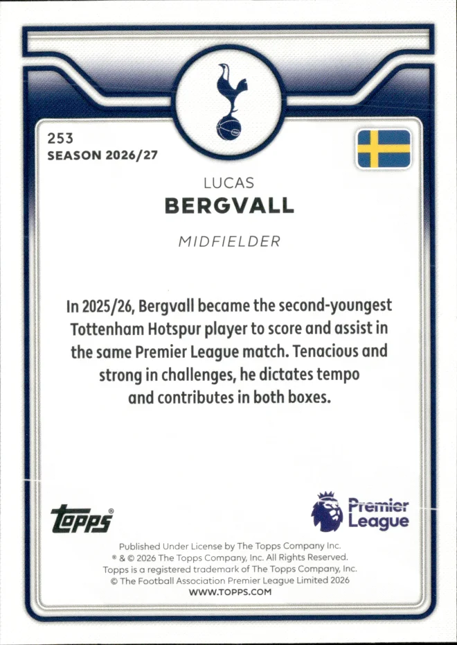 Lucas Bergvall card back