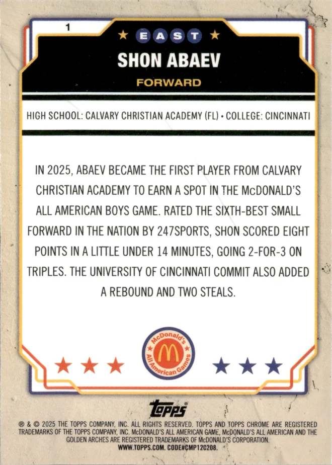 Shon Abaev card back