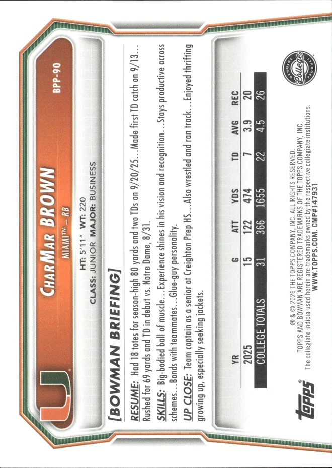 CharMar Brown card back