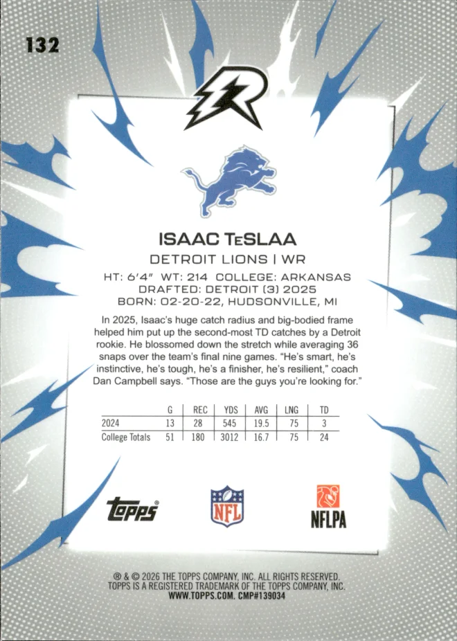 Isaac TeSlaa card back