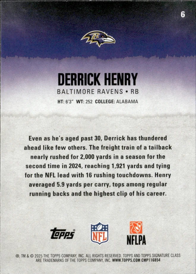 Derrick Henry card back