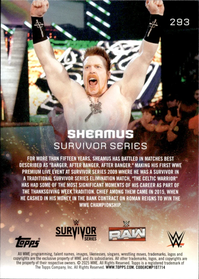 Sheamus card back