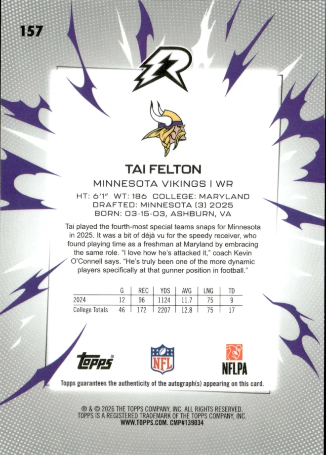 Tai Felton card back