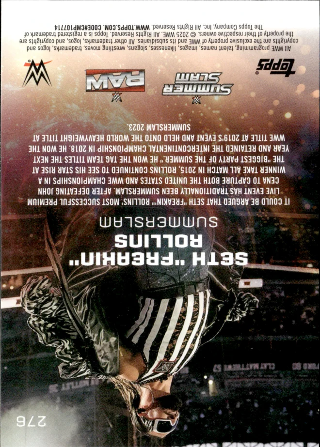 Seth "Freakin" Rollins card back