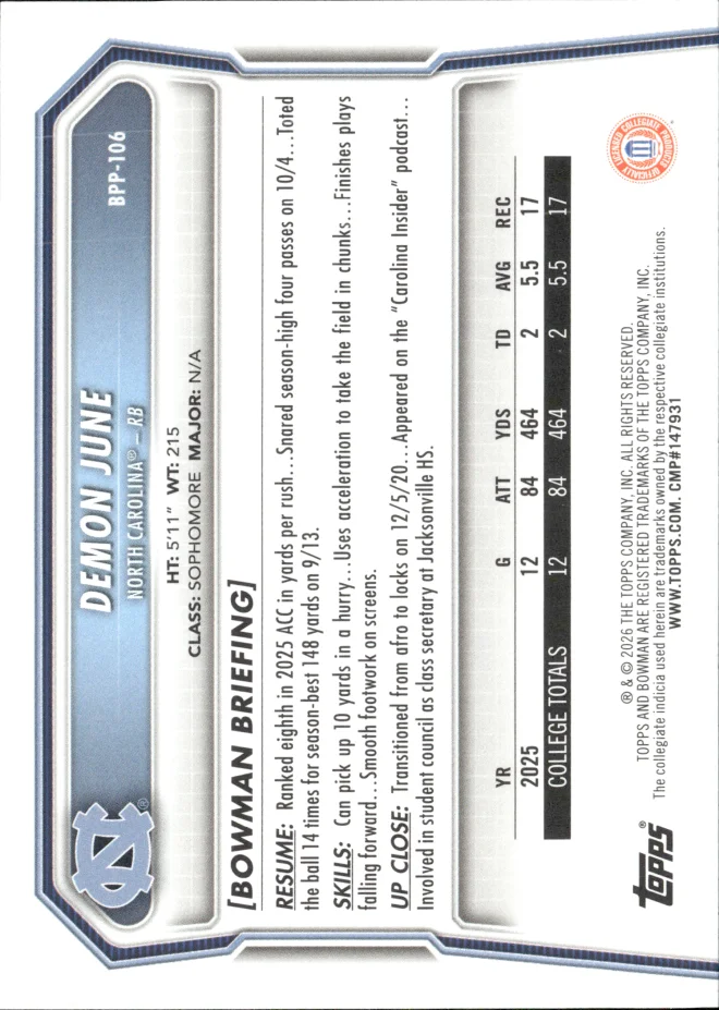 Demon June card back