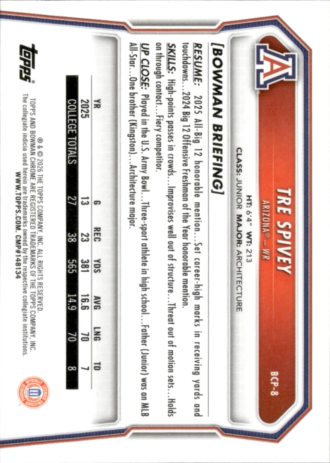 Tre Spivey card back