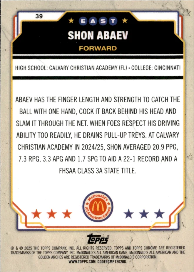 Shon Abaev card back