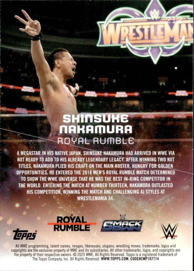 Shinsuke Nakamura card back