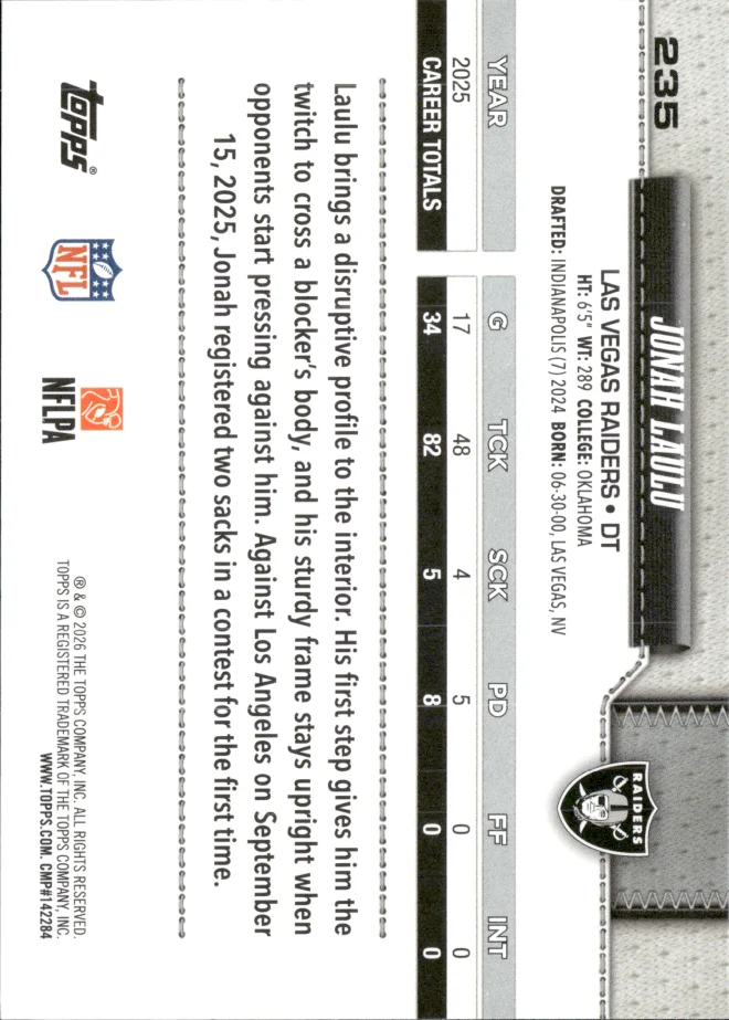 Jonah Laulu card back