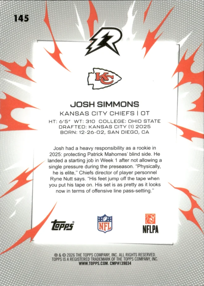 Josh Simmons card back