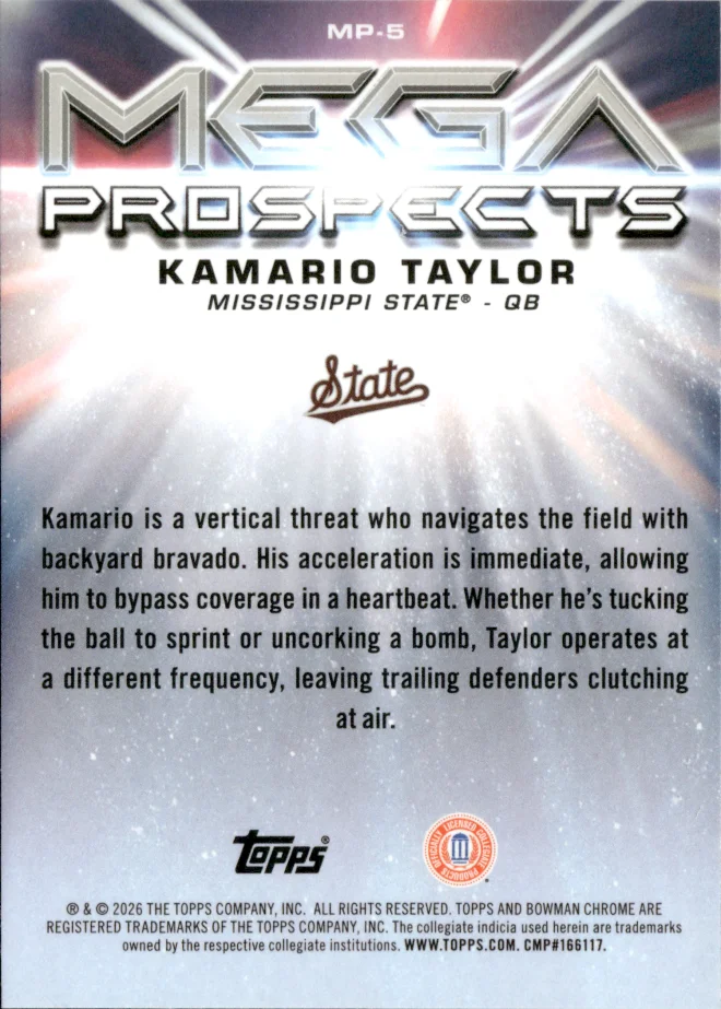 Kamario Taylor card back