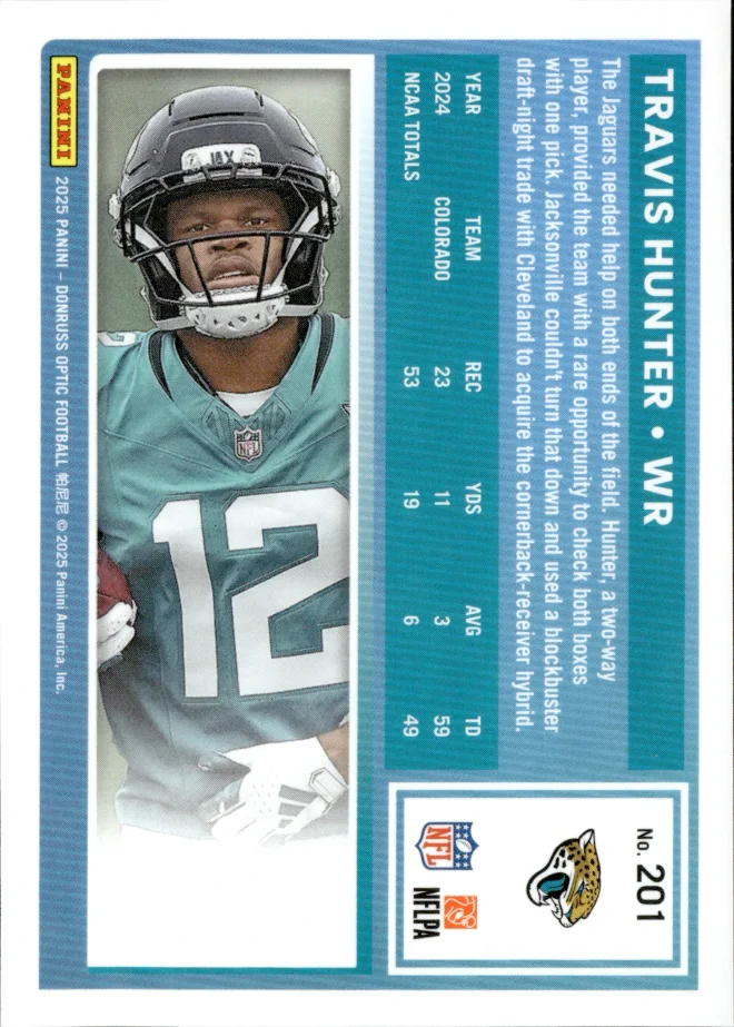 Travis Hunter card back