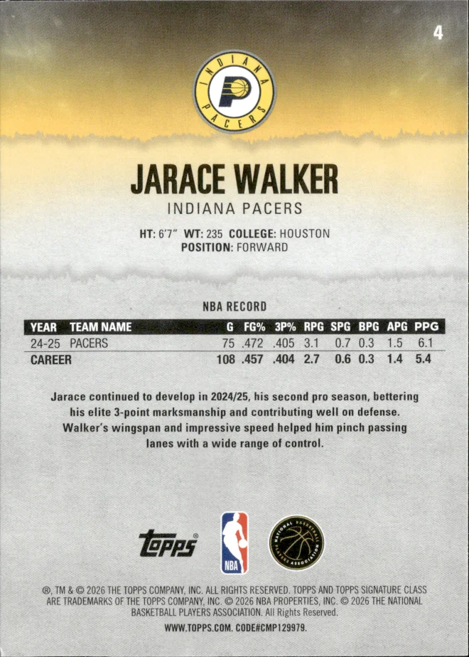 Jarace Walker card back