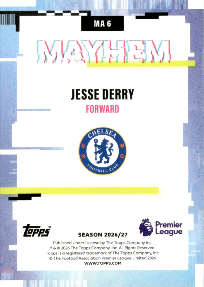Jesse Derry card back