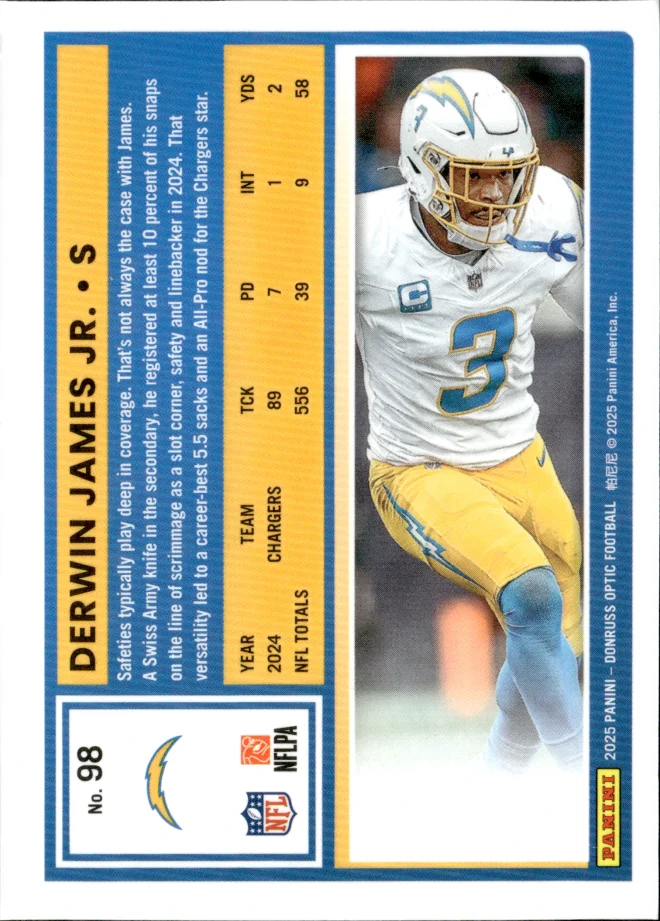 Derwin James Jr. card back