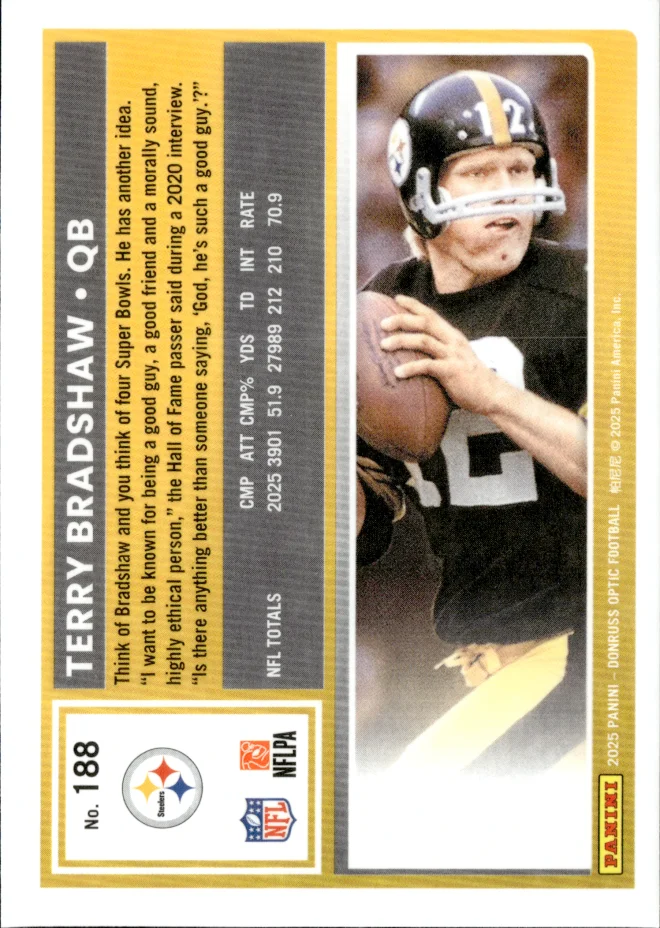 Terry Bradshaw card back