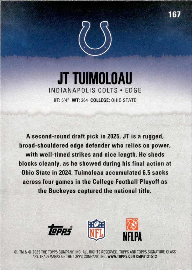 JT Tuimoloau card back