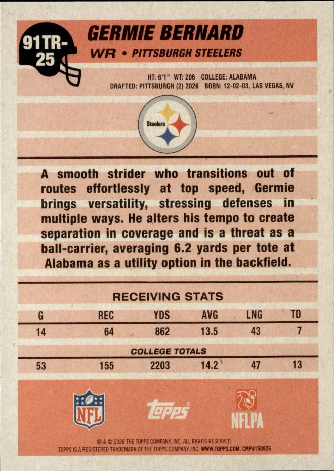 Germie Bernard card back
