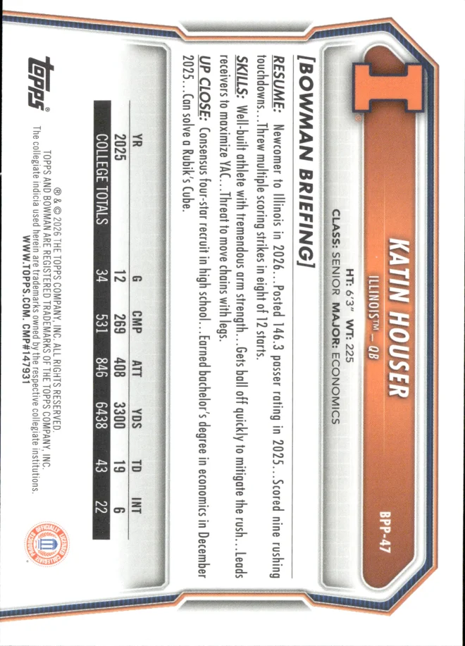Katin Houser card back