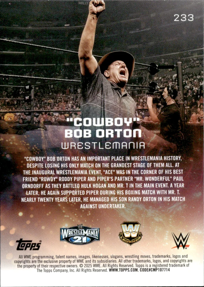 "Cowboy" Bob Orton card back