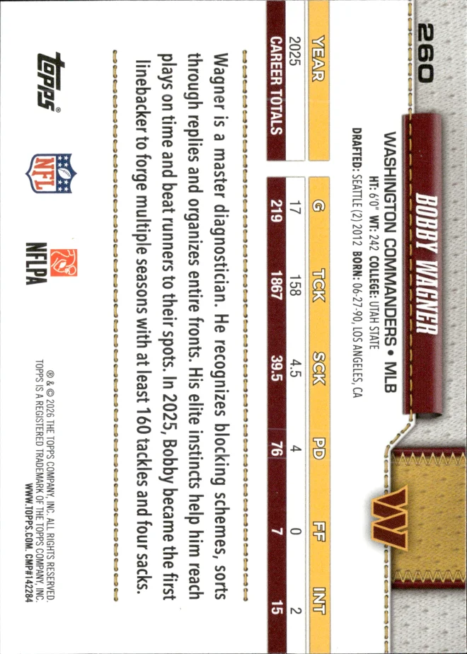 Bobby Wagner card back
