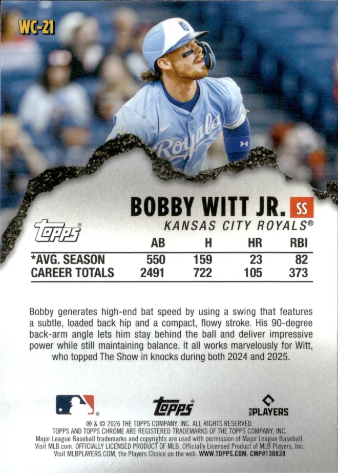 Bobby Witt Jr. card back