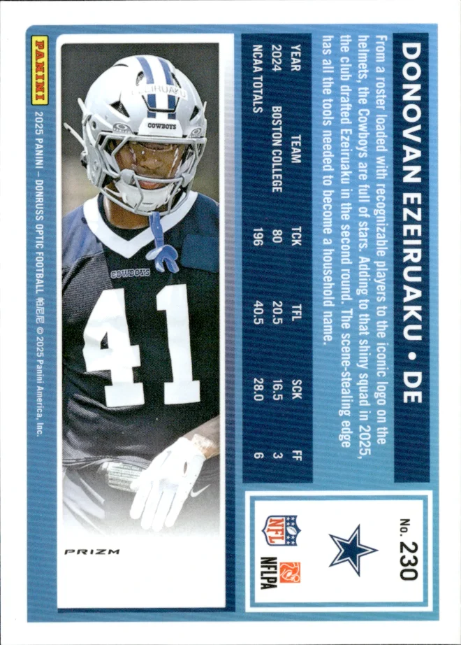Donovan Ezeiruaku card back