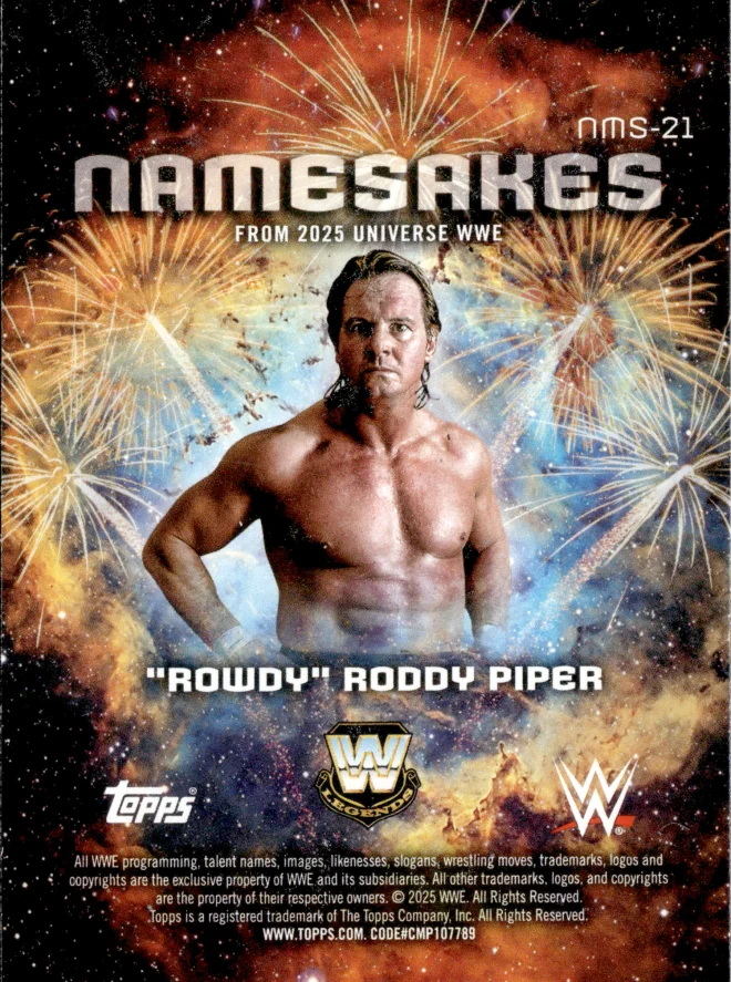 "Rowdy" Roddy Piper card back