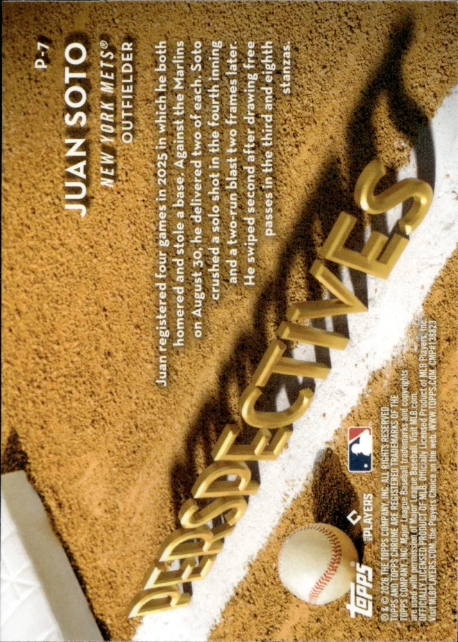 Juan Soto card back