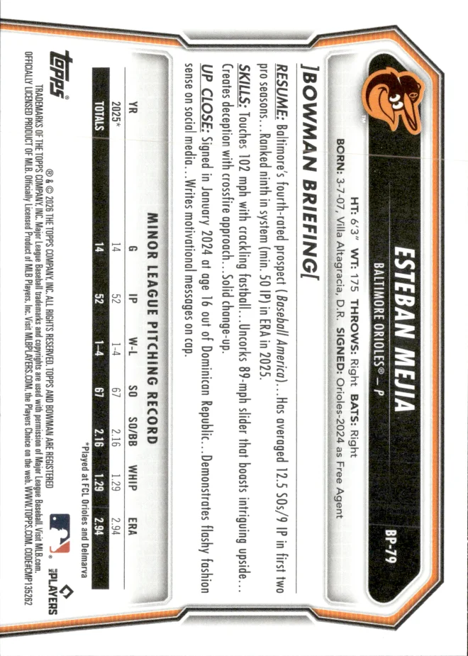 Esteban Mejia card back
