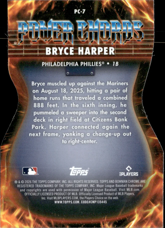 Bryce Harper card back