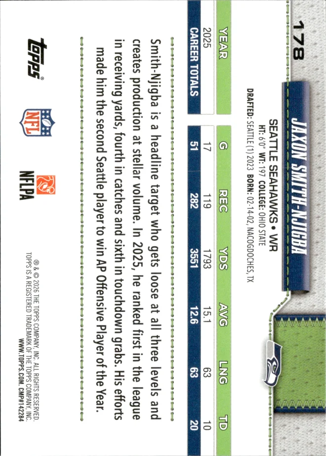 Jaxon Smith-Njigba card back