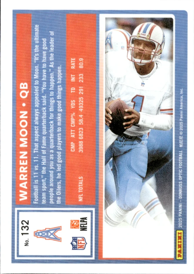Warren Moon card back