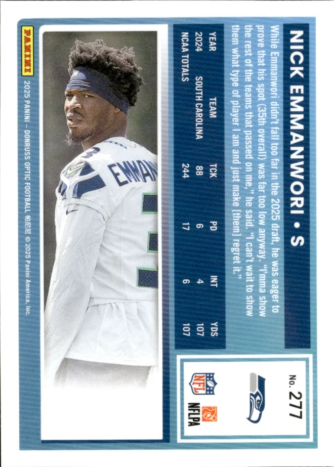Nick Emmanwori card back