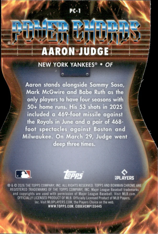 Aaron Judge card back