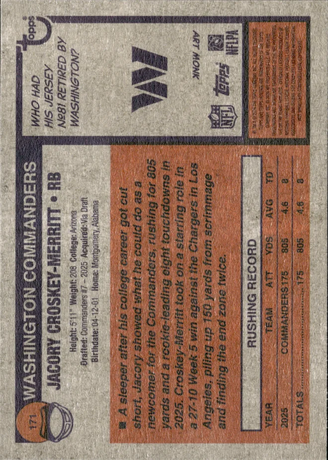 Jacory Croskey-Merritt card back