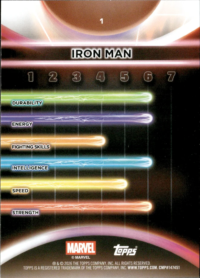 Iron Man card back