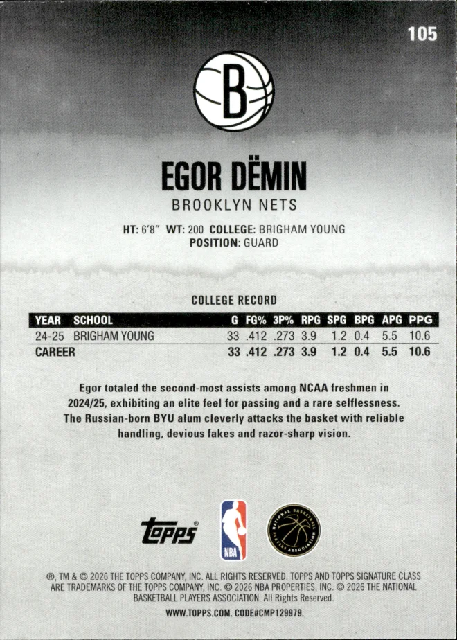 Egor Dëmin card back