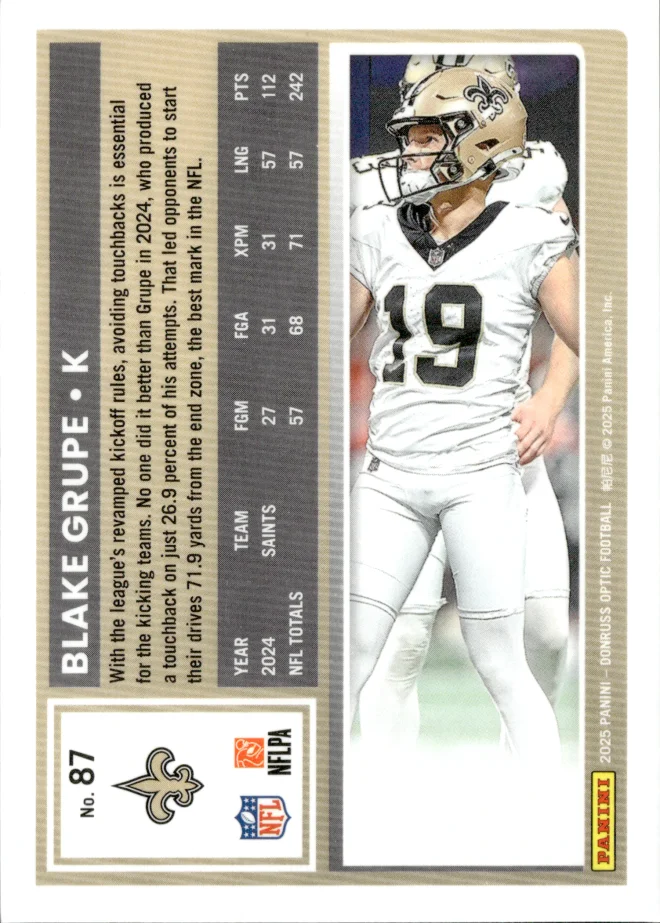 Blake Grupe card back
