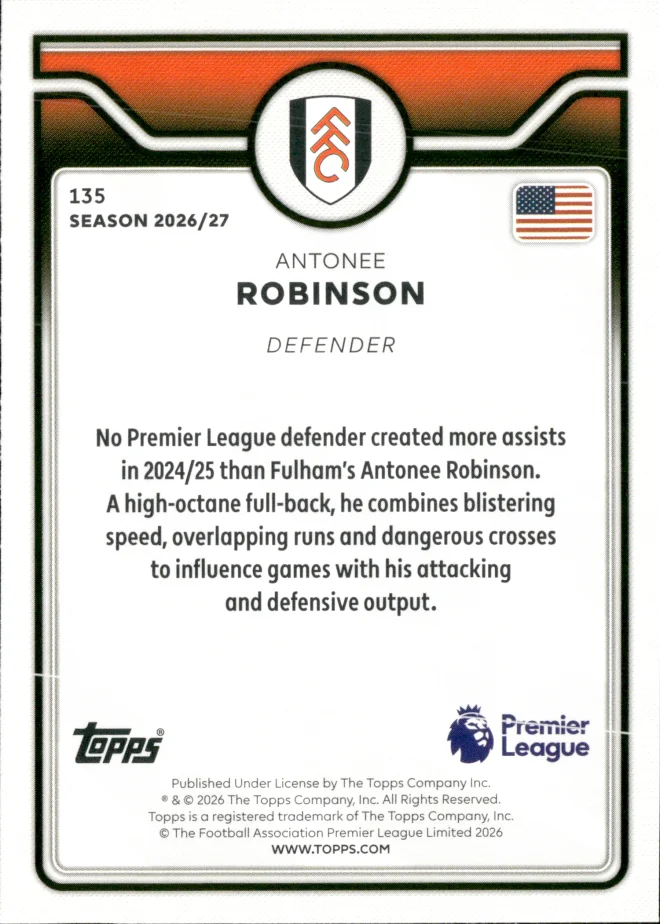 Antonee Robinson card back