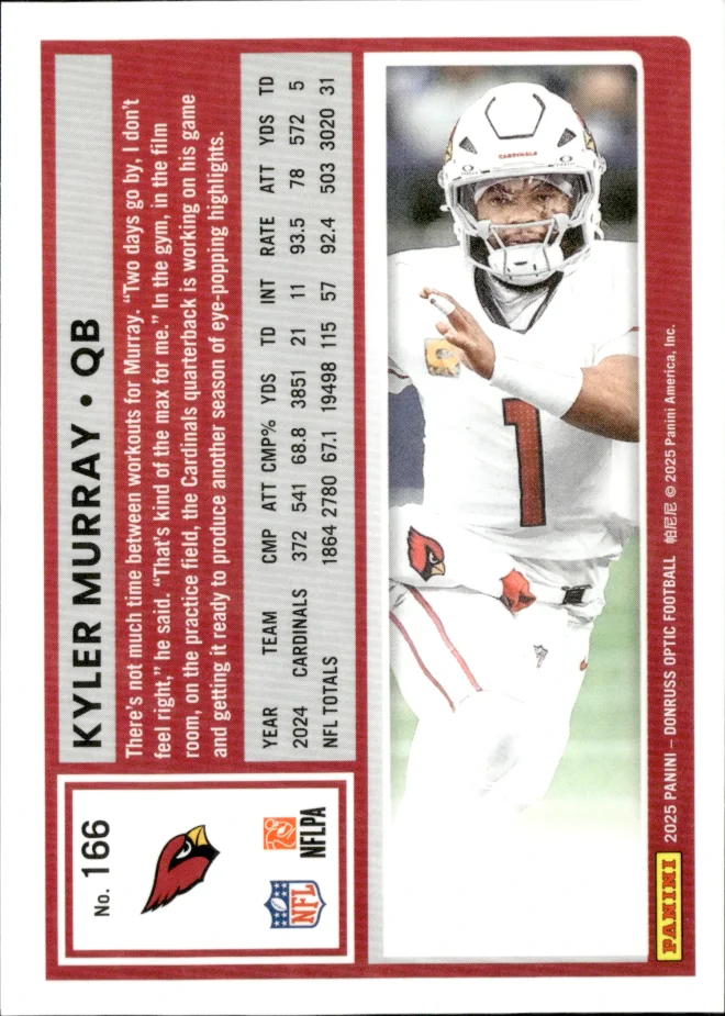 Kyler Murray card back