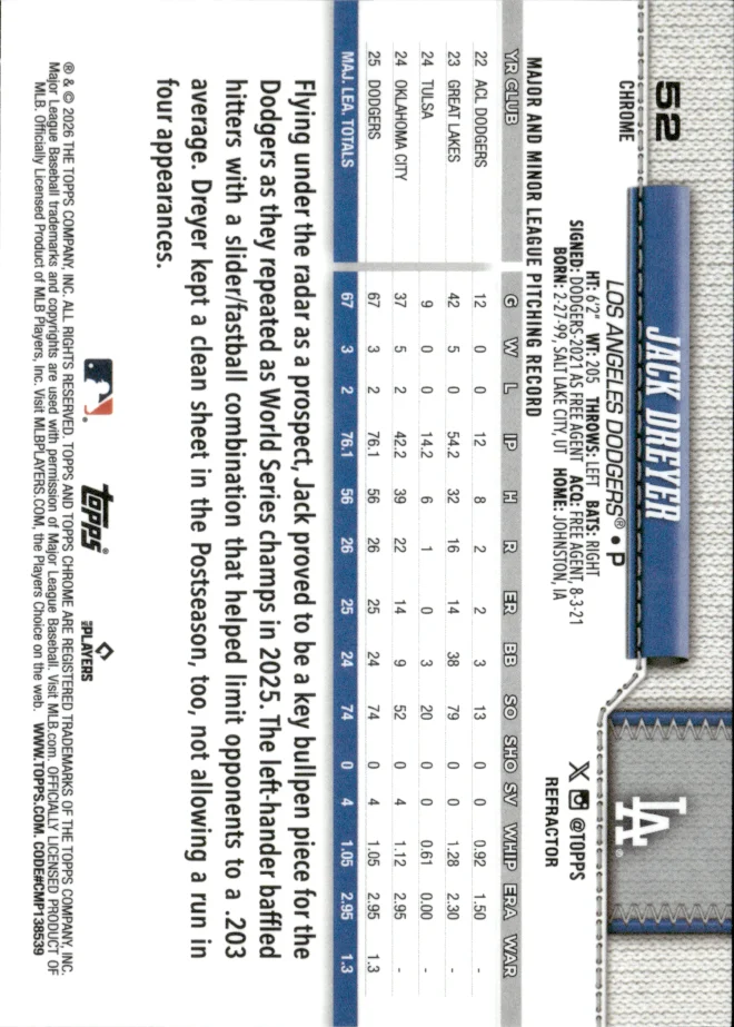 Jack Dreyer card back
