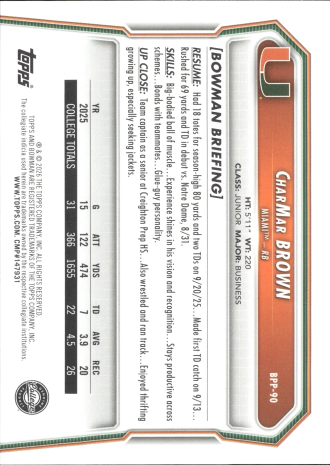 CharMar Brown card back