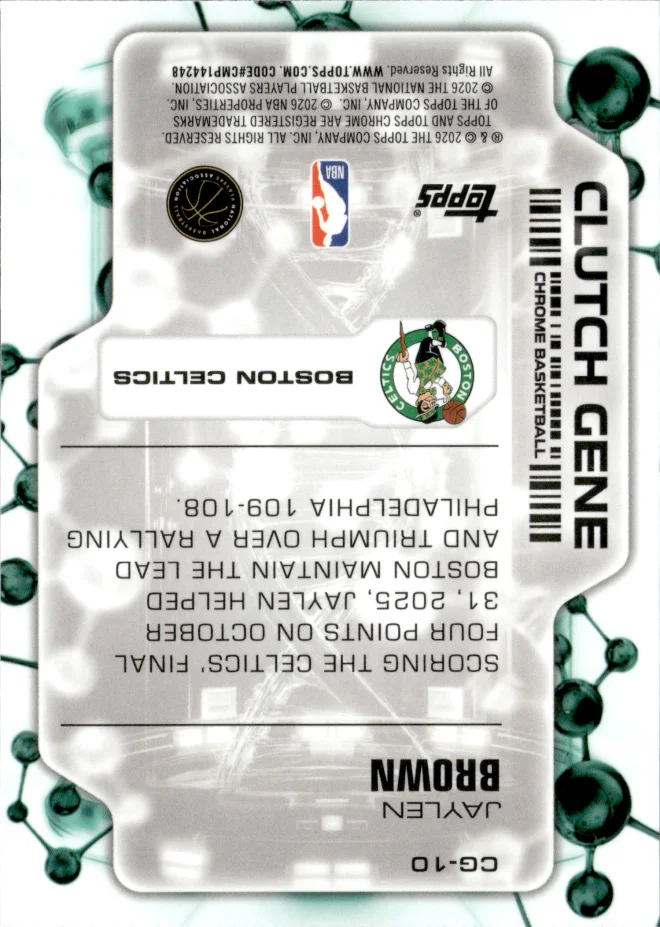 Jaylen Brown card back