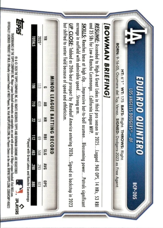 Eduardo Quintero card back