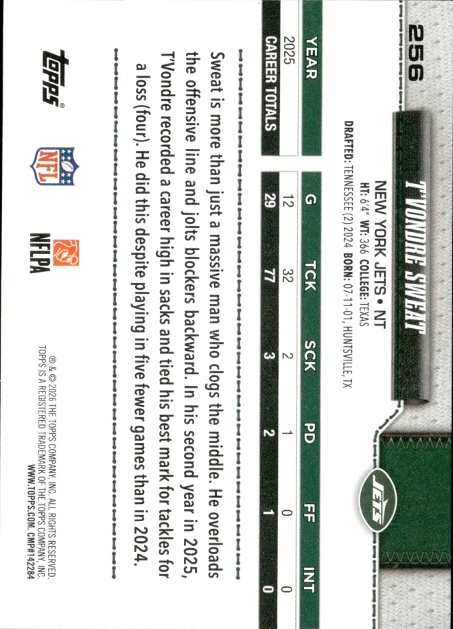 T'Vondre Sweat card back