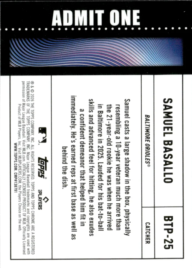 Samuel Basallo card back